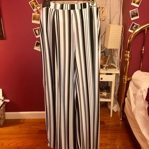 Bar III Black & White Striped Pants